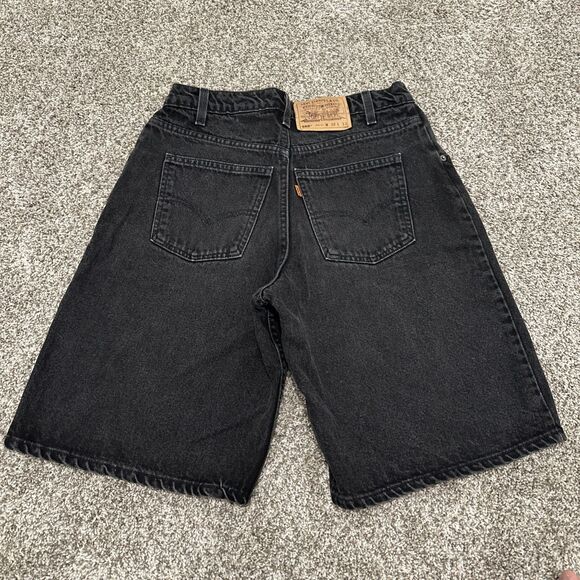 Vintage Levis 565 Shorts Black Orange Tab Relaxed Baggy Wide Leg Men’s Size 32 - Picture 1 of 10